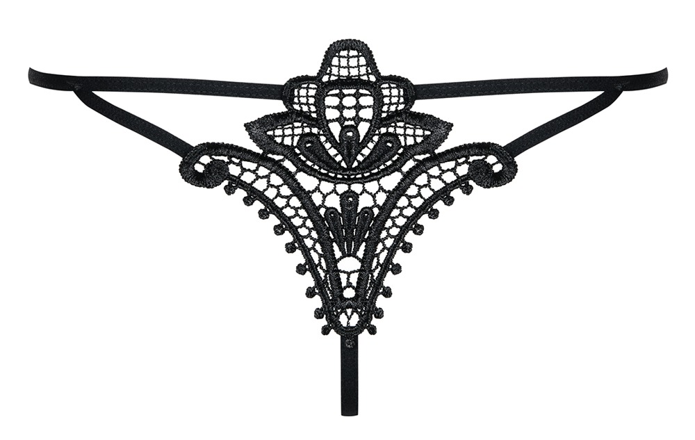 Obsessive Luiza Tanga Negru cu Broderie Delicată - imagine 7