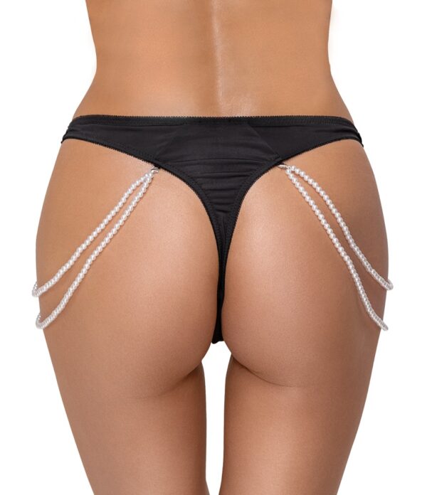Tanga Cottelli LINGERIE cu Lanțuri din Perle - imagine 4
