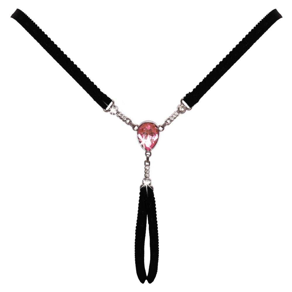 Cottelli LINGERIE Tanga Gem cu Strasuri și Lanțuri S-L - imagine 6