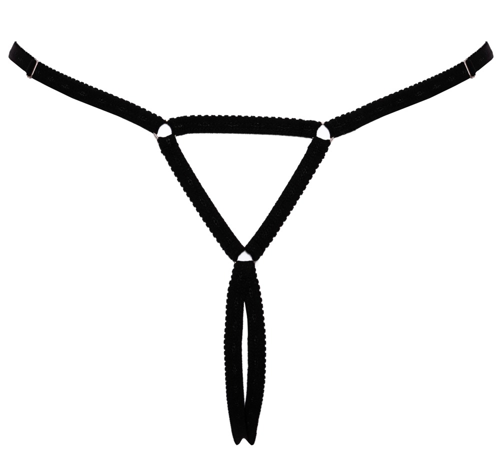 Cottelli LINGERIE Tanga Gem cu Strasuri și Lanțuri S-L - imagine 7