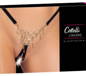 Cottelli LINGERIE Tanga Decoration cu Bijuterii și Strasuri S-L