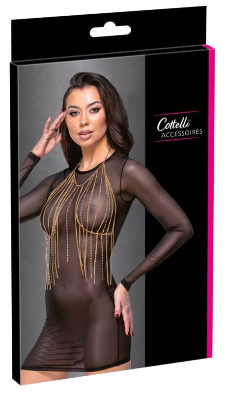 Top cu Lanț Auriu Cottelli ACCESSOIRES – Decor cu Strass