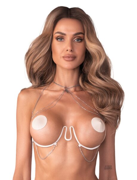 Ham-BH Obsessive Lustique Alb S–L – Design cu Cupe Decupate