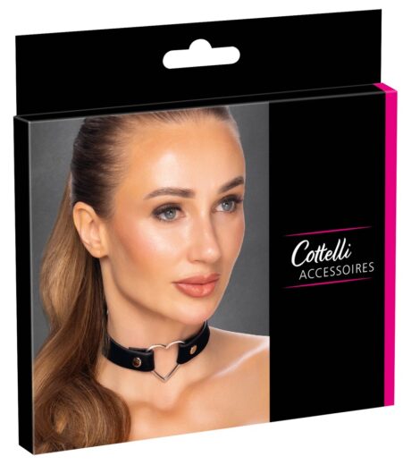 Choker Cottelli ACCESSOIRES cu Inimă – Negru