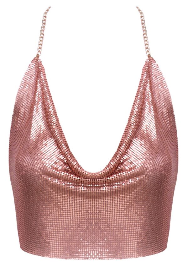 Top metalic rose gold – Aspect glamour strălucitor - imagine 7