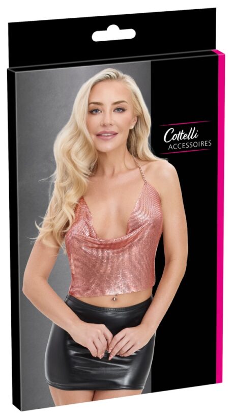 Top metalic rose gold – Aspect glamour strălucitor