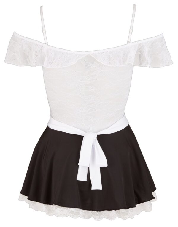 Cottelli Costumes Rochie Maid Neagră cu Dantelă Albă și Șorț - imagine 5