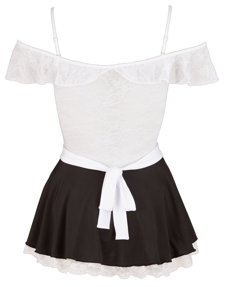 Cottelli Costumes Rochie Maid Neagră cu Dantelă Albă și Șorț - imagine 5