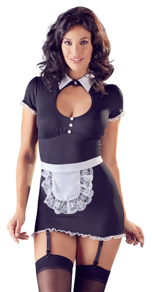 Maid's Rochie Costum Menajeră cu Șorț și Bretele Detașabile - imagine 2