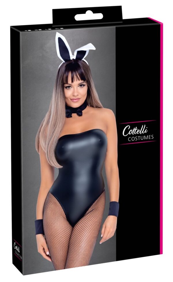 Cottelli Costumes Bunny Body Set 5 Piese cu Urechi Coada și Manșete