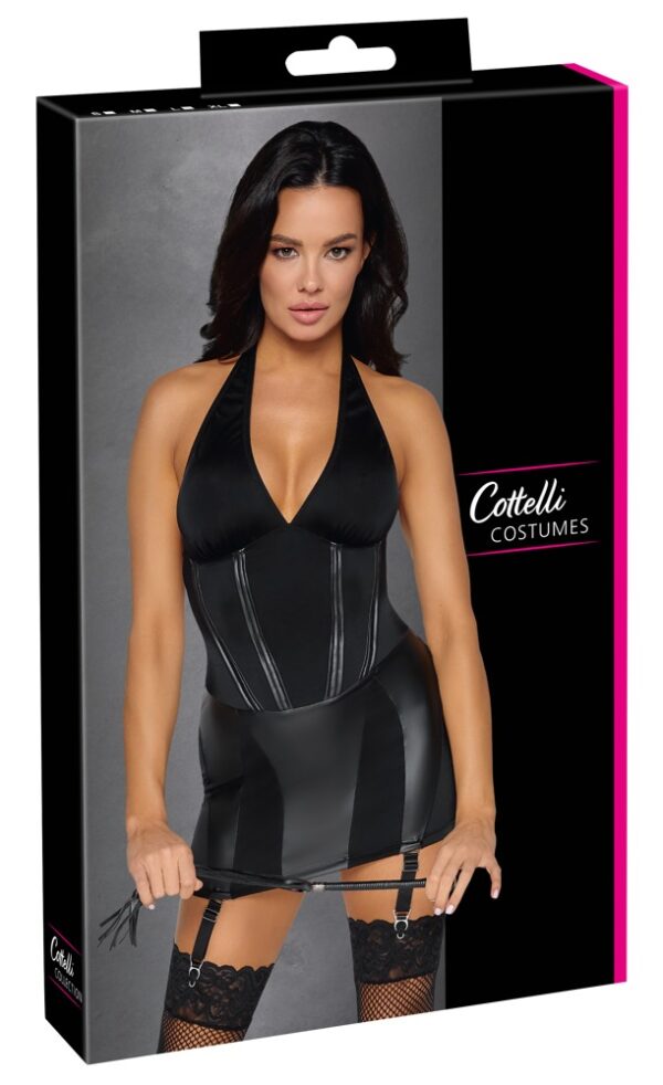 Cottelli COSTUMES Dominatrix Rochie cu Portjartier și Bici