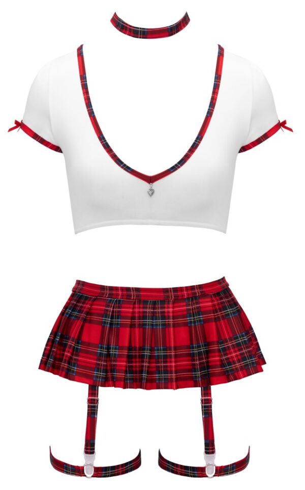 Uniformă de Școlăriță Cottelli COSTUMES Set cu Fustă Portjartier - imagine 6