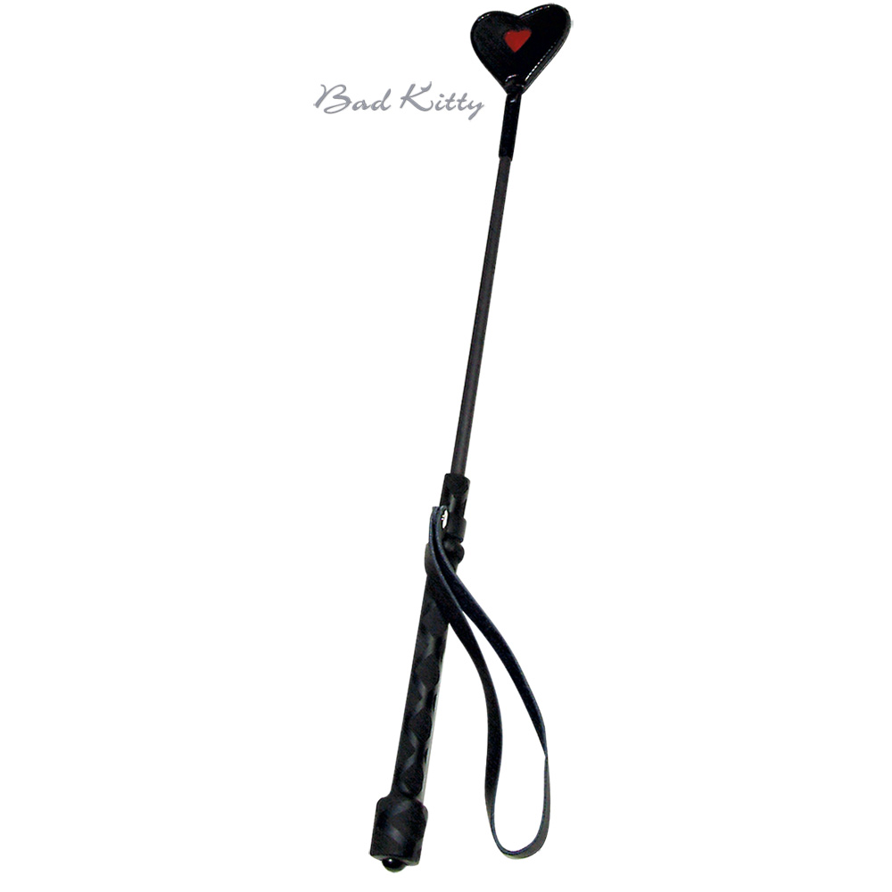 Bad Kitty Crop Roșu și Negru cu Vârf în Formă de Inimă 45 cm - imagine 4
