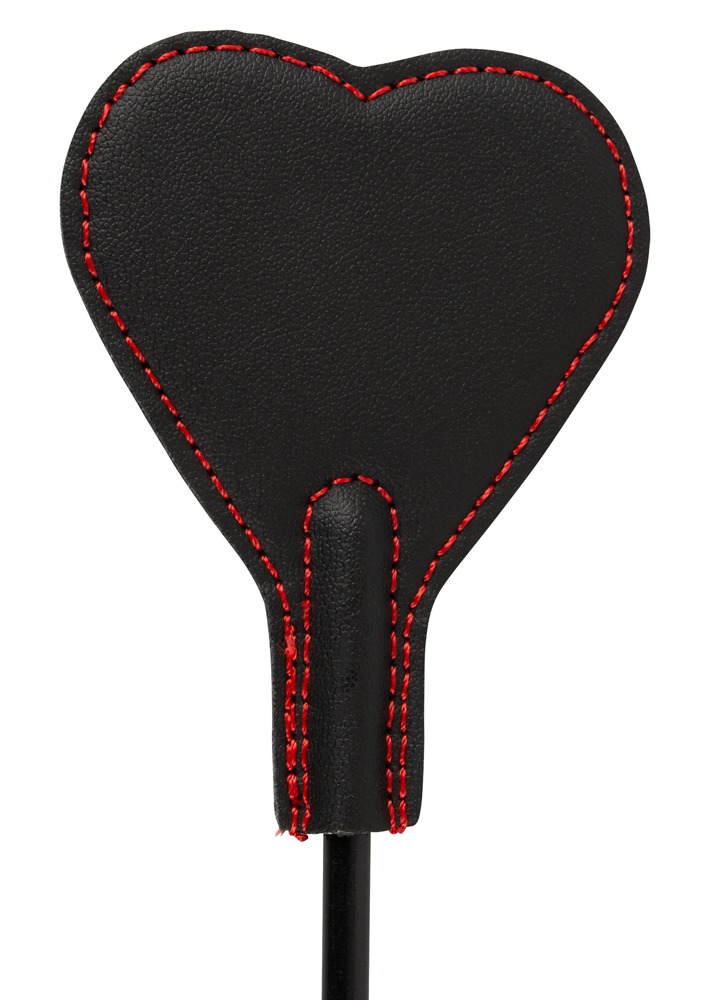Heart Mini Crop Negru cu Paddle din Imitație de Piele și Blană - imagine 7