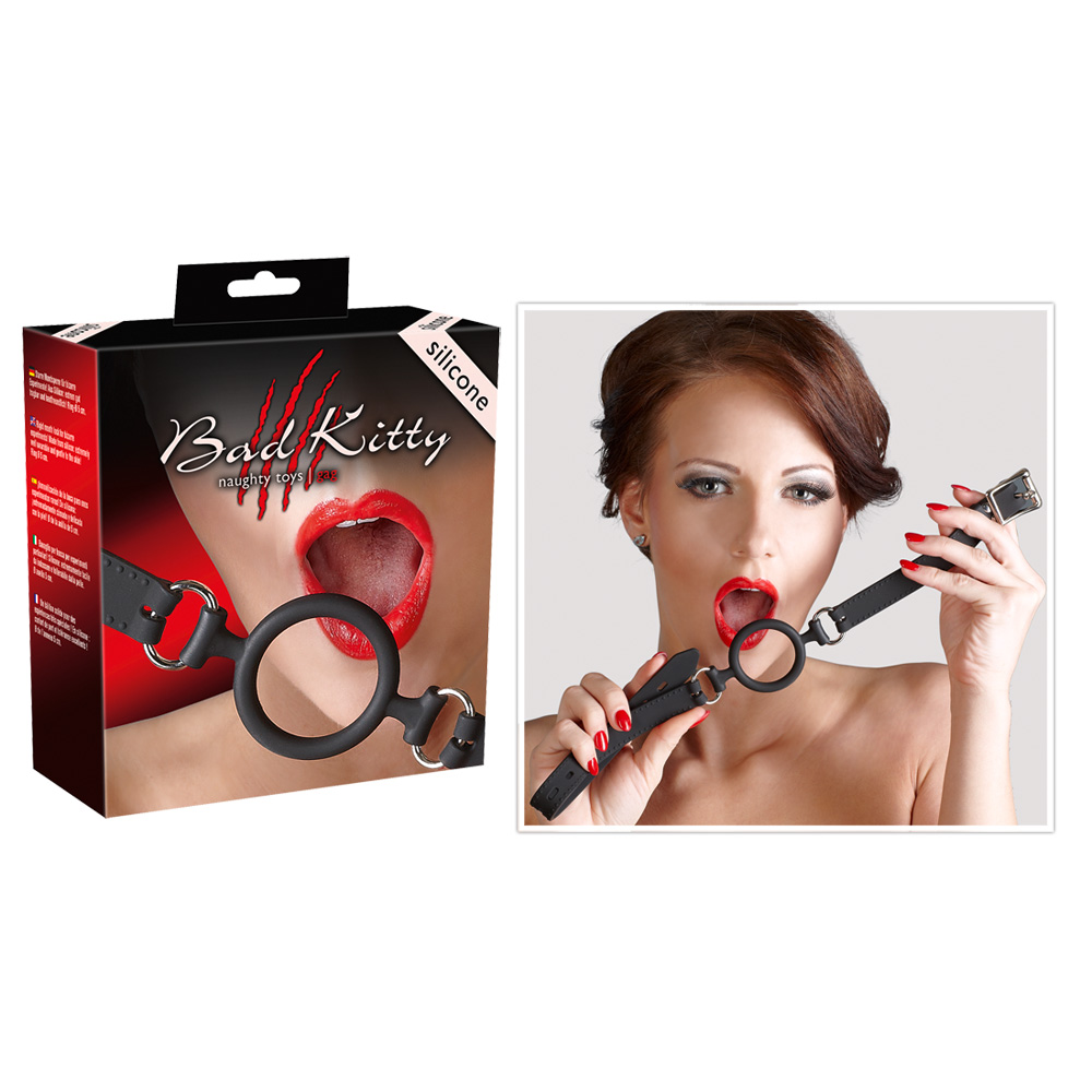 Căluș O-Ring din Silicon Negru cu Curele Ajustabile 5 cm - imagine 5