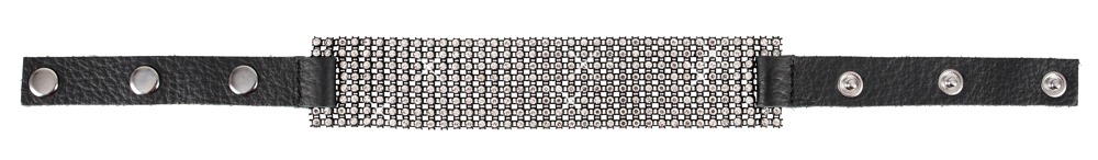 Rhinestone Choker Negru cu Strasuri și Închidere Ajustabilă - imagine 7