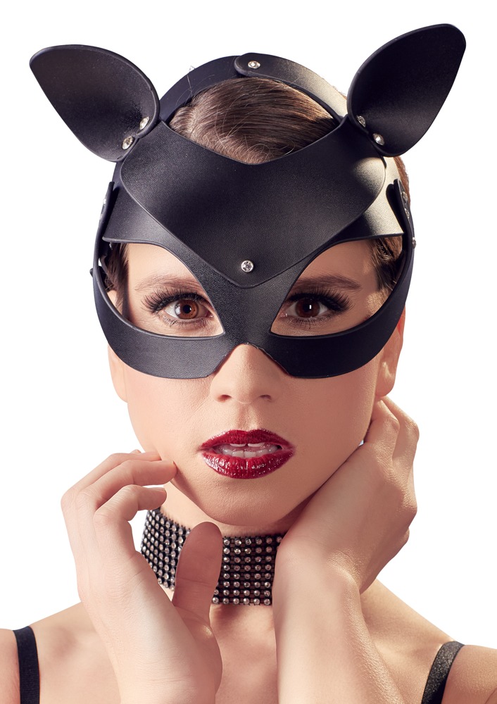Bad Kitty Cat Mască Catwoman cu Urechi și Strasuri - imagine 2