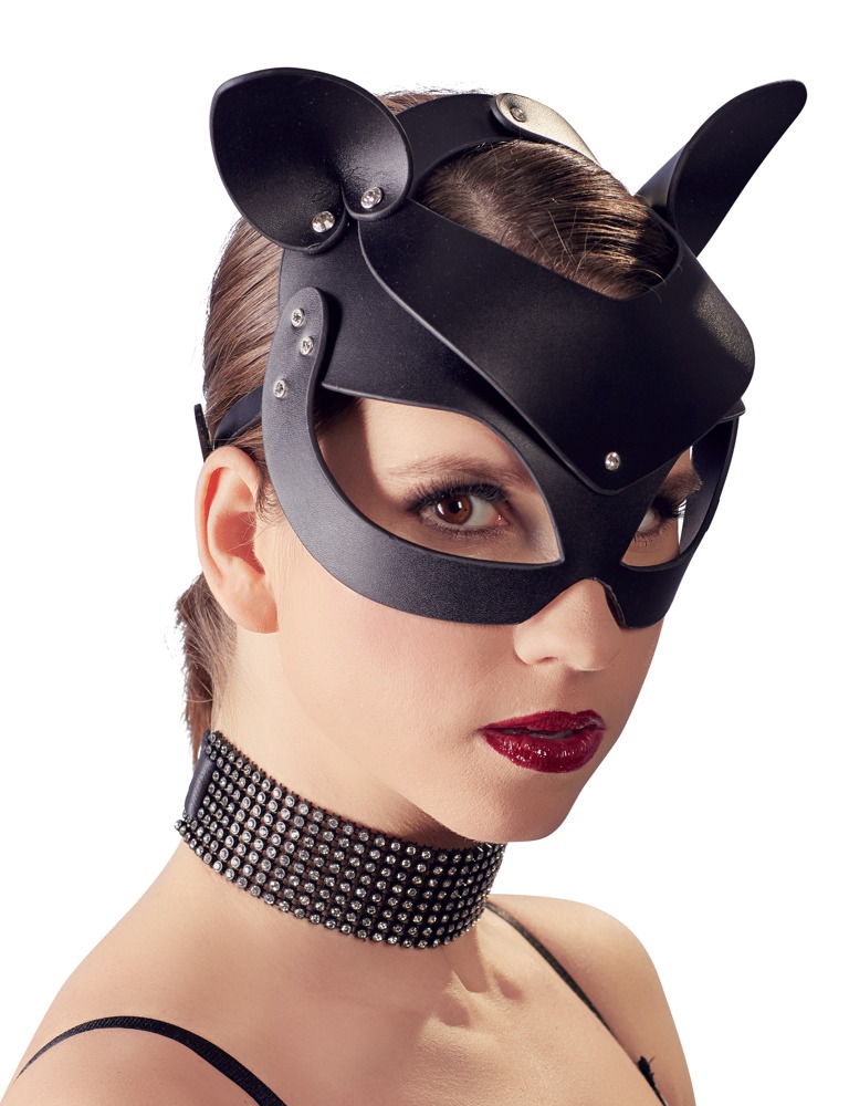 Bad Kitty Cat Mască Catwoman cu Urechi și Strasuri - imagine 3