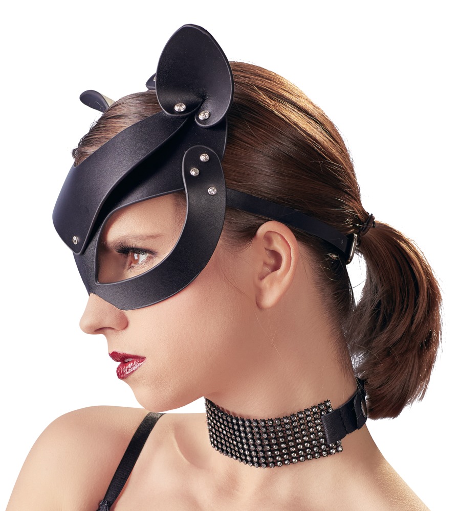 Bad Kitty Cat Mască Catwoman cu Urechi și Strasuri - imagine 4