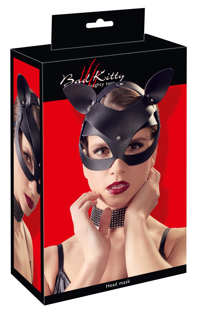 Bad Kitty Cat Mască Catwoman cu Urechi și Strasuri