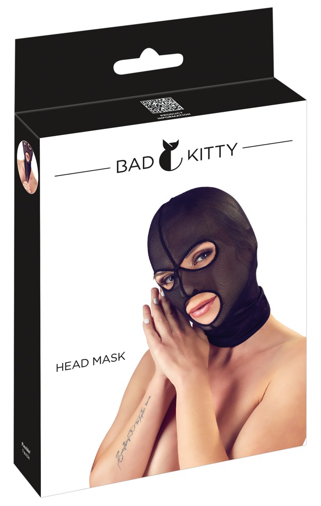 Bad Kitty Head Mască Powernet Semi-Transparentă Unisex