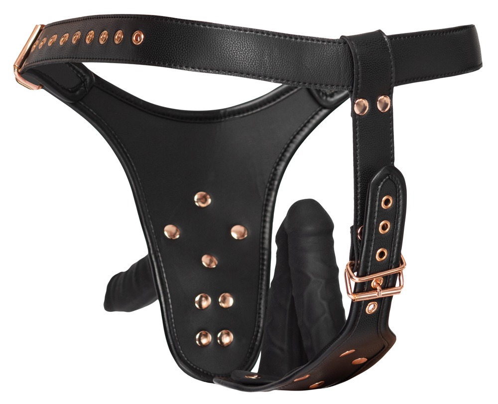 Bad Kitty StrapOn 3D Set cu Ham și 3 Dildouri - imagine 6