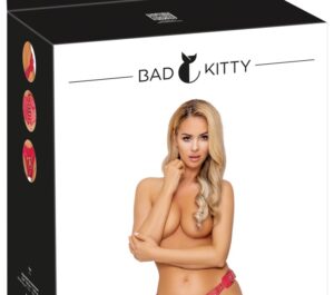 Bad Kitty Ham Strap-On Reglabil pentru Dildo și Vibrator, Roșu, S-L