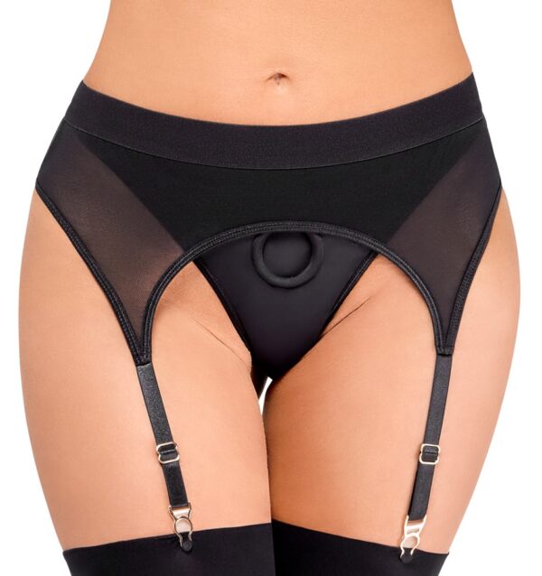 Tanga Strap-On Bad Kitty cu Portjartier și Inel Integrat - imagine 2