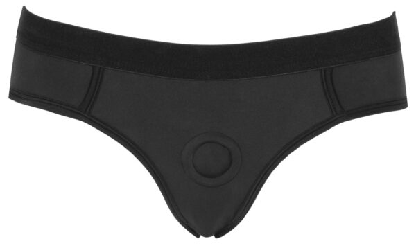 Bad Kitty Chiloți Strap-On din Microfibră cu Inel Integrat pentru Dildo, Negru - imagine 5
