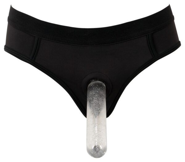 Bad Kitty Chiloți Strap-On din Microfibră cu Inel Integrat pentru Dildo, Negru - imagine 6