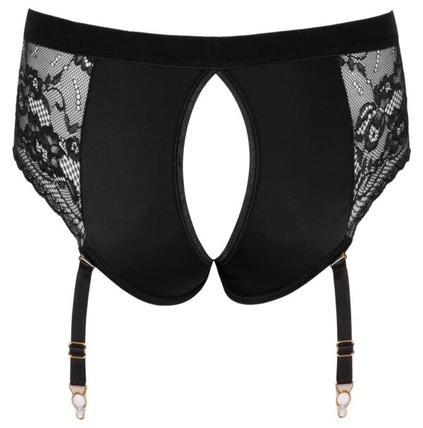 Bad Kitty Susp-Chilot Strap-On Negru din Microfibră și Dantelă - imagine 6