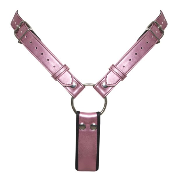 BK Tanga Strap-On cu Dildo Negru din Silicon și Detalii Metalice - imagine 6