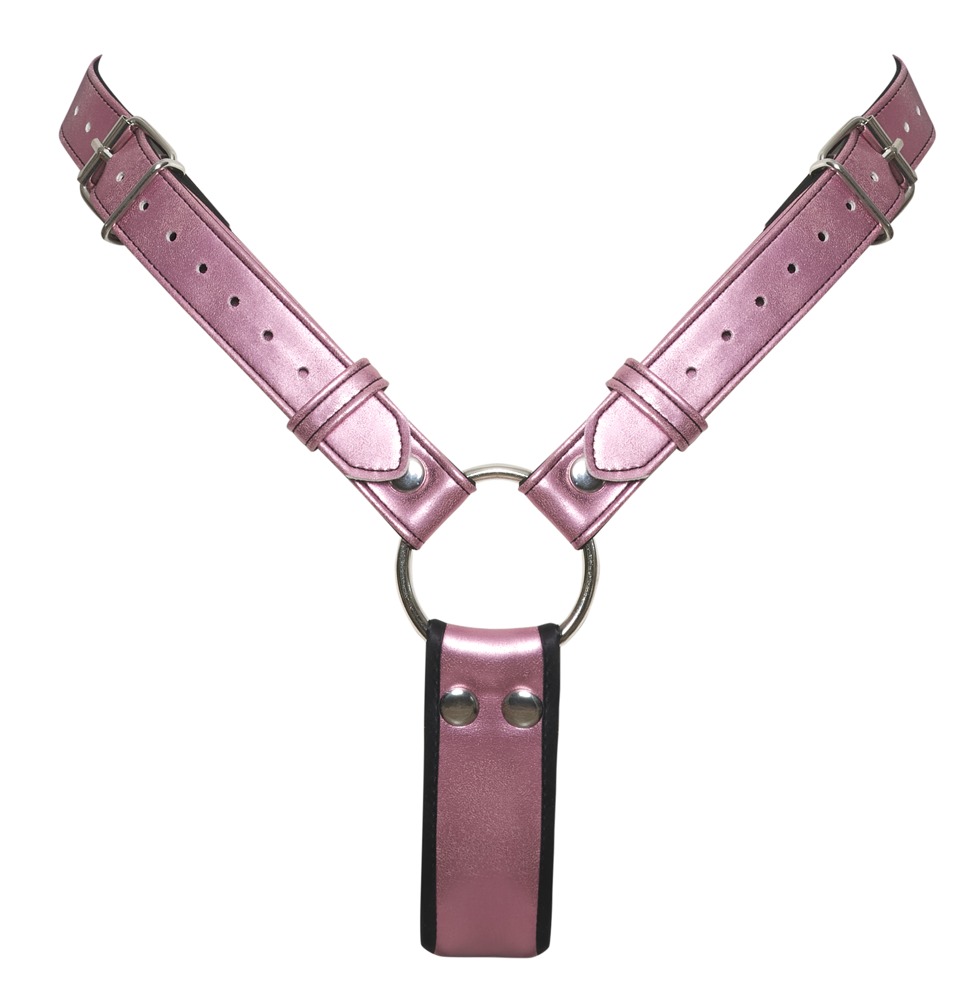 BK Tanga Strap-On cu Dildo Negru din Silicon și Detalii Metalice - imagine 6