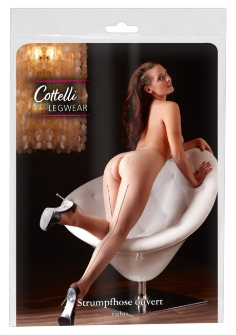Dresuri Cottelli LEGWEAR cu Decupaj Intim și Călcâi Cuban – 20 DEN