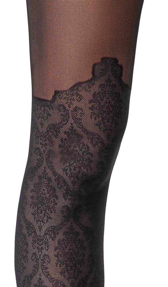 Dresuri cu Decupaj Intim Cottelli LEGWARE Negre cu Dantelă 25/50 DEN - imagine 6