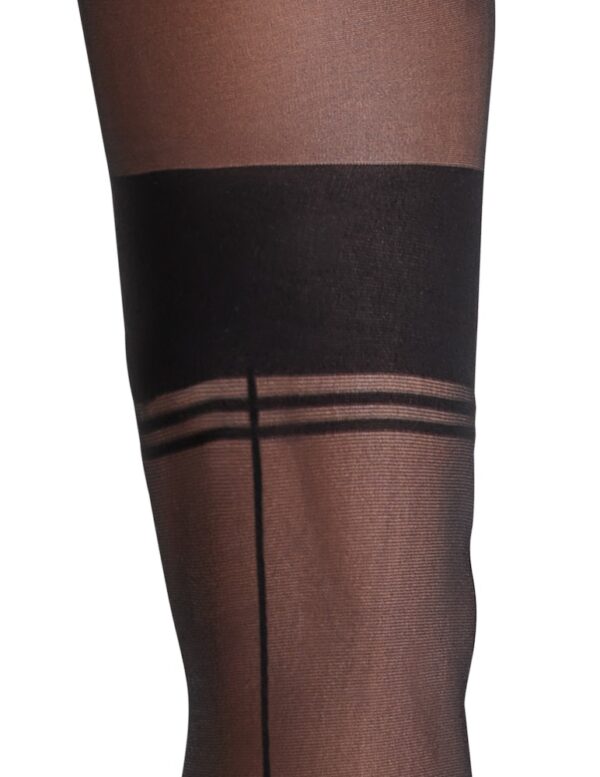 Cottelli LEGWEAR Dresuri Nude cu Decupaj Intim și Detalii Negre 25 DEN - imagine 6