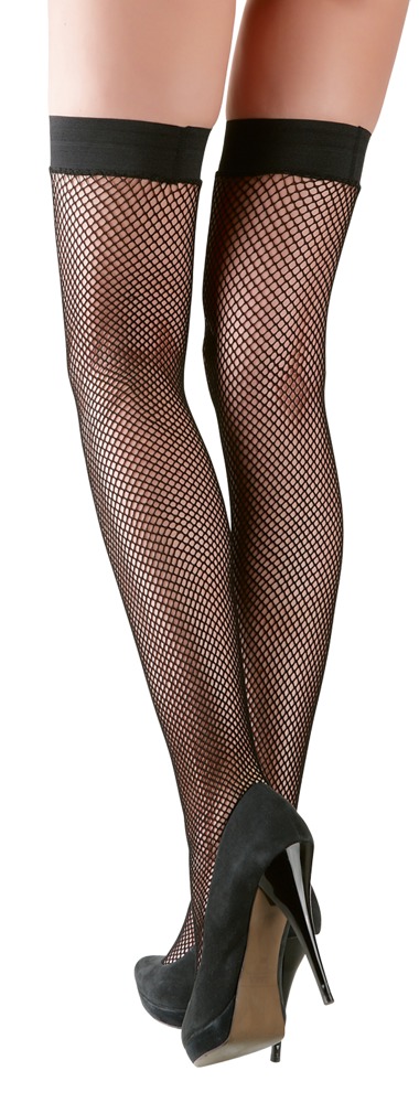 Hold-Ups Ciorapi Plasă cu Bandă din Silicon Antiderapantă - imagine 4