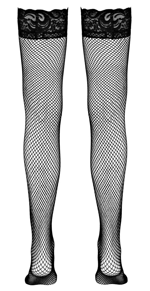 Cottelli LEGWEAR Ciorapi Plasă Hold-Up cu Dantelă și Bandă Antialunecare - imagine 8