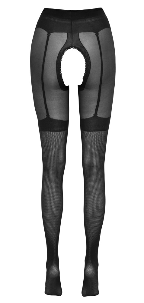 Cottelli LEGWEAR Dresuri cu Portjartier și Zonă Intimă Deschisă 30 DEN - imagine 6