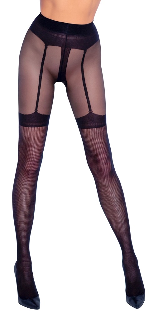 Cottelli LEGWEAR Dresuri cu Portjartier și Zonă Intimă Deschisă 30 DEN - imagine 2