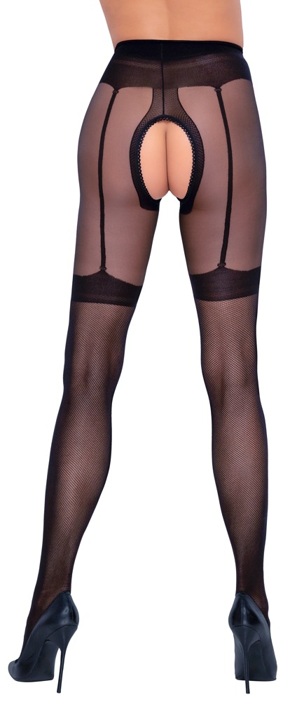Cottelli LEGWEAR Dresuri cu Portjartier și Zonă Intimă Deschisă 30 DEN - imagine 3