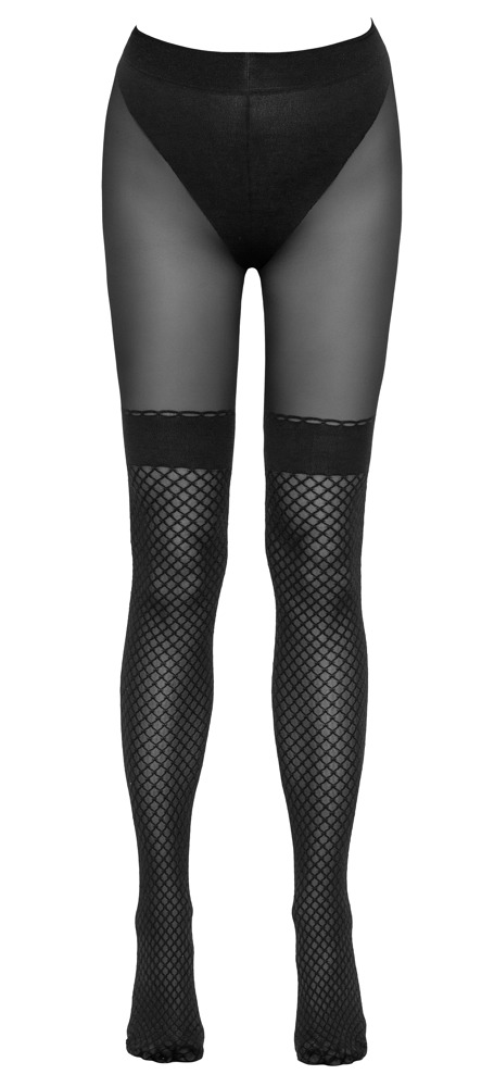 Cottelli LEGWEAR Dresuri Overknee cu Plasă și Decupaje 30 DEN - imagine 5