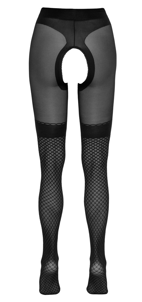 Cottelli LEGWEAR Dresuri Overknee cu Plasă și Decupaje 30 DEN - imagine 6