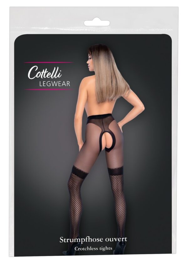 Cottelli LEGWEAR Dresuri Overknee cu Plasă și Decupaje 30 DEN