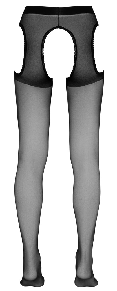 Cottelli LEGWEAR Dresuri Portjartier Negre cu Decupaje 20 DEN - imagine 7