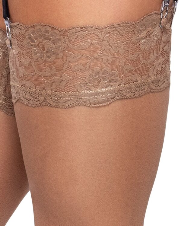 Ciorapi Nude Cottelli Legware 20 DEN cu Dantelă Elastică - imagine 4