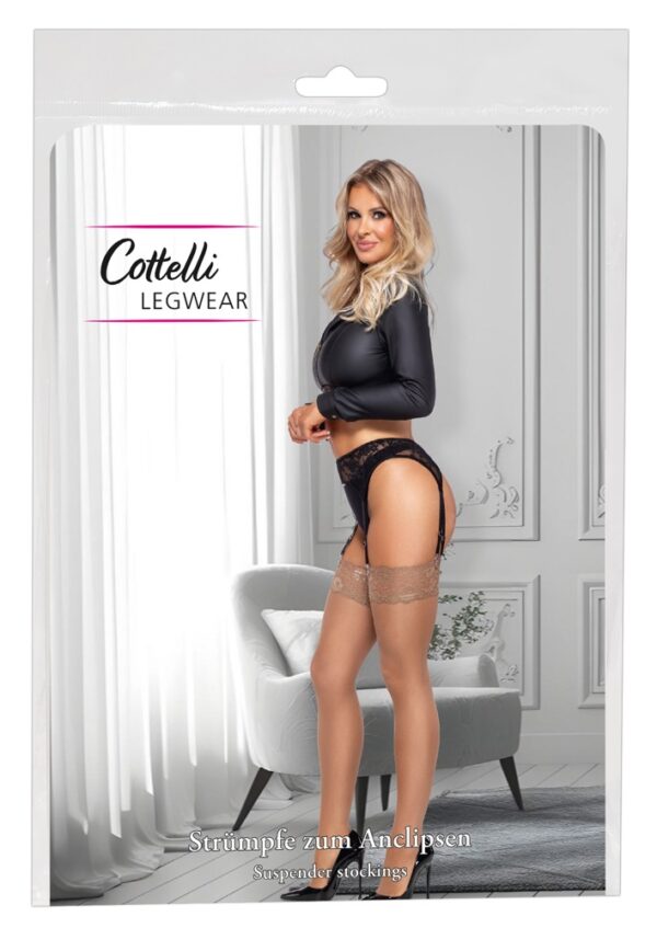 Ciorapi Nude Cottelli Legware 20 DEN cu Dantelă Elastică