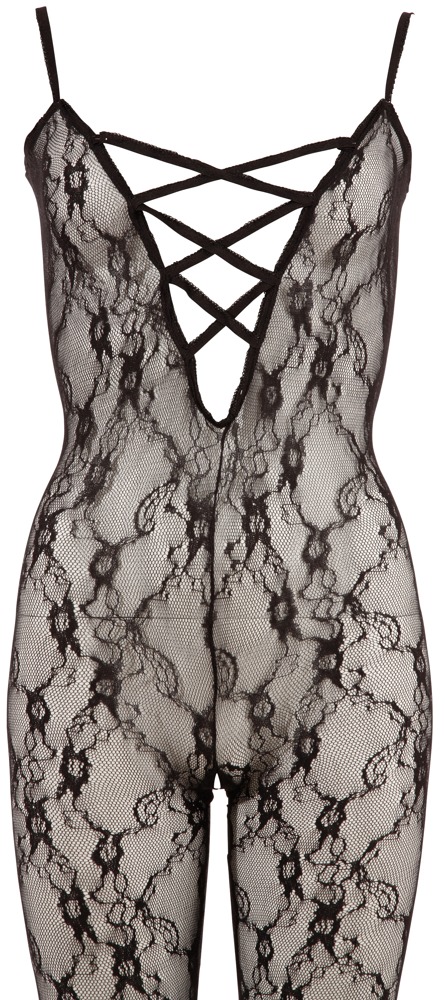 Catsuit Negru din Dantelă cu Spate Decupat - imagine 14