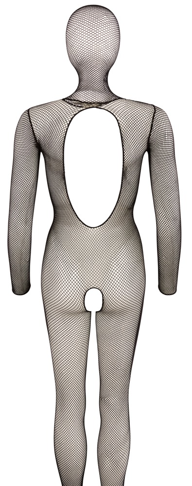 Catsuit cu Mască Negru din Plasă cu Zonă Intimă Deschisă S-L - imagine 7