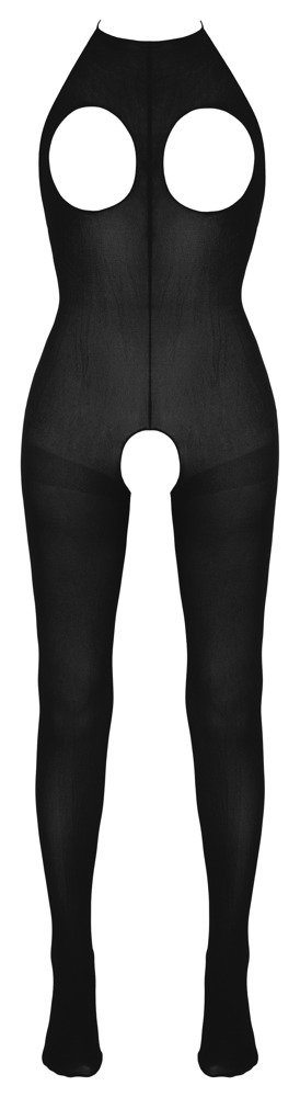 Catsuit cu Cupe Deschise Negru Transparent S-L - imagine 8